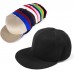 Baseball Cap Plain Blank Snapback Hip Hop Adjustable Fitted Peak Flat Sun Hat US  eb-73110086